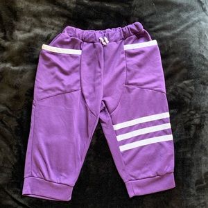 Purple 3/4 length joggers